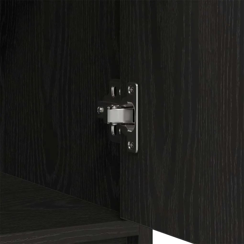 Aparador c/ gavetas e portas 70,5x34x74,5 cm carvalho preto