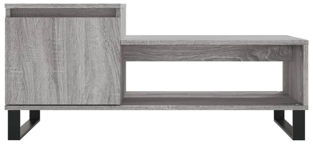 Mesa de centro 100x50x45 cm derivados madeira cinzento sonoma