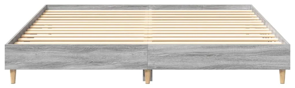 Estrutura de cama sem colchão 160x200 cm sonoma cinzento