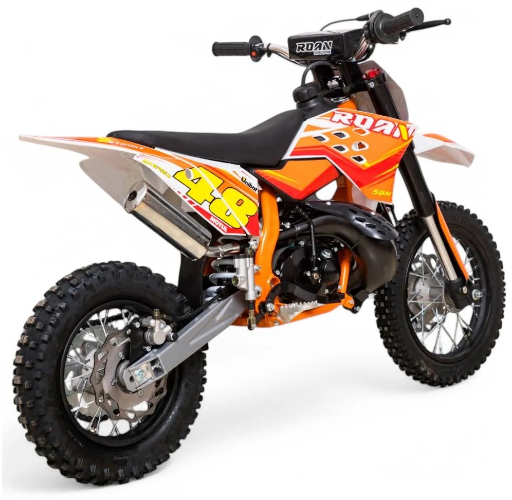 MINI MOTO Crianças MINICROSS gasolina Roan 50M 50cc 9cv 12/10" réplica KTM Laranja