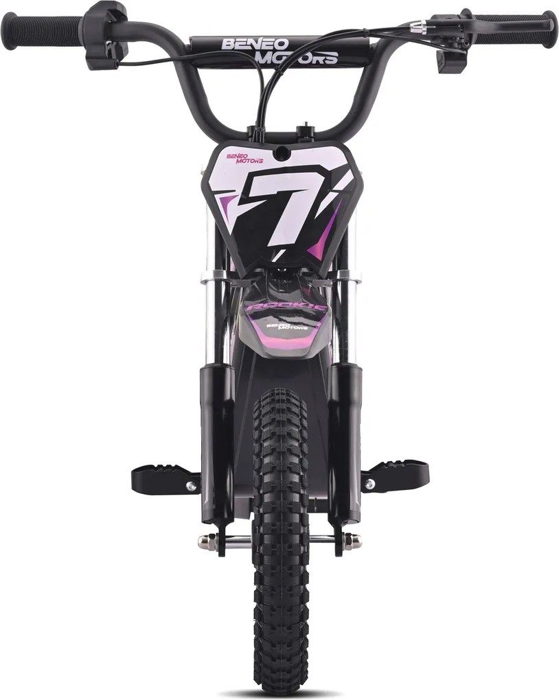 Mota elétrica para crianças ROOKIE 24 V (12"), bateria de lítio, motor sem escovas de 250 W, travão de disco Roxa