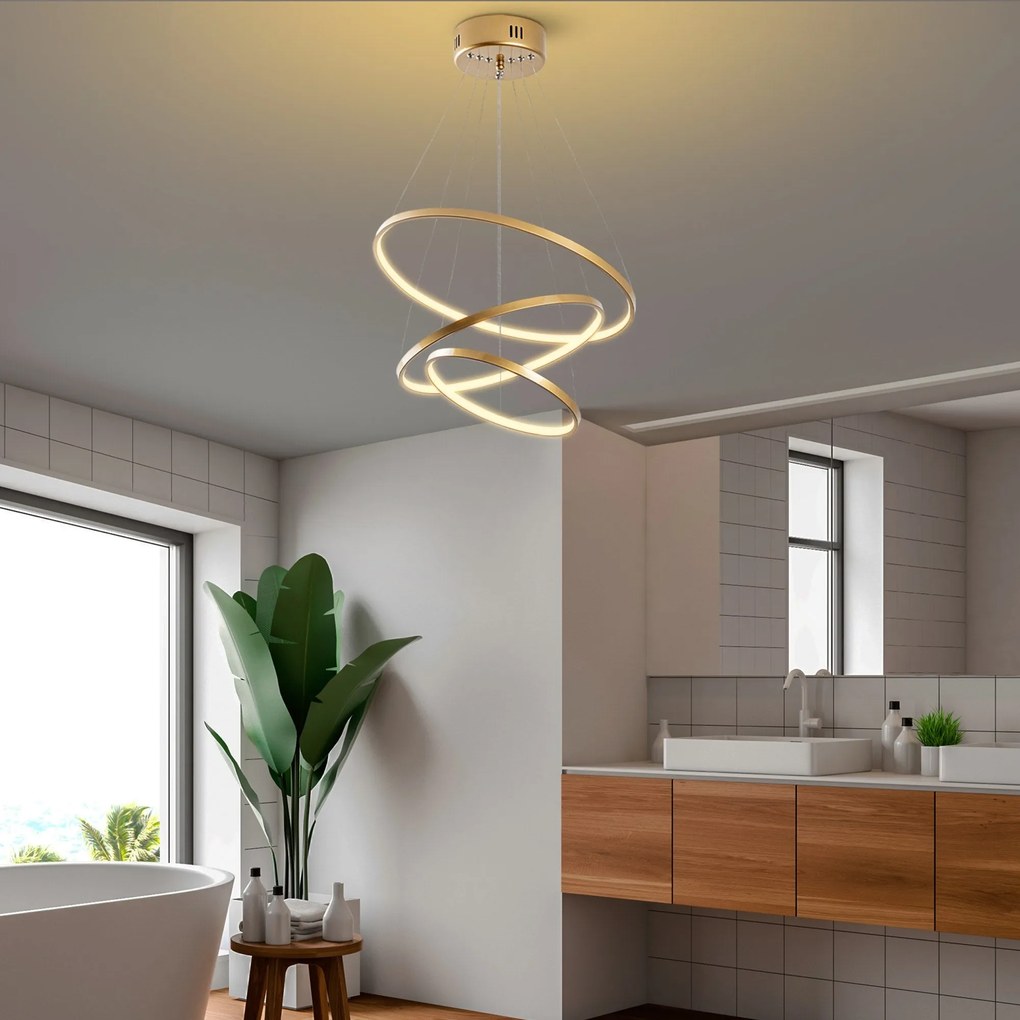 Chandelier Simit – Dourado – 50x80x50 cm