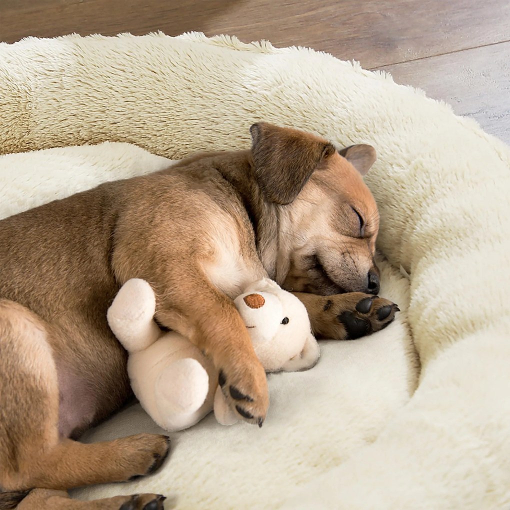 Cama para cães em forma de donut, Ø 55 cm cinzento escuro