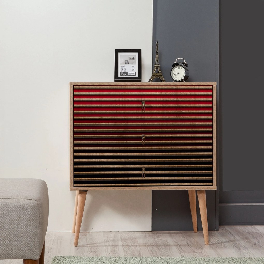 Cómoda Trio – Carvalho Sonoma – 80x90x40 cm