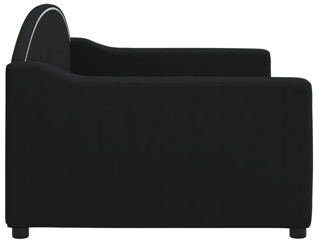 Sofá-cama 90x200 cm tecido preto