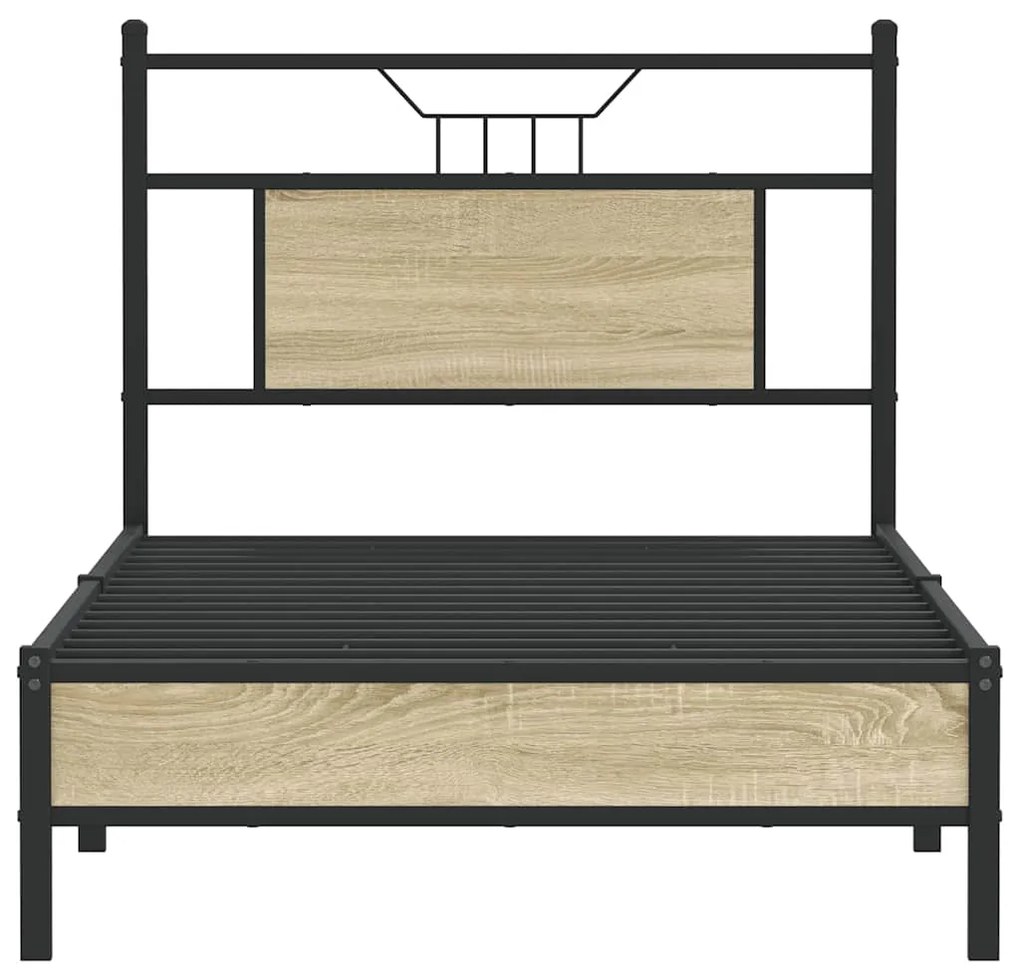 Estrutura cama s/ colchão derivados de madeira carvalho sonoma