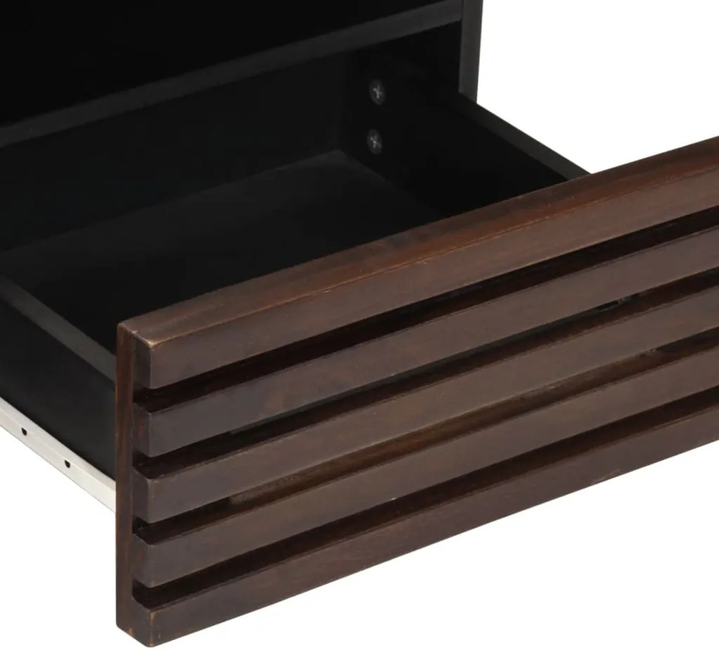 Mesa de centro 80x55x40 cm madeira de mangueira maciça castanho