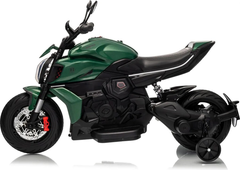 Mota elétrica para Crianças 12V, Ducati Diavel, 2 a 6 anos, Rodas espuma Eva Verde