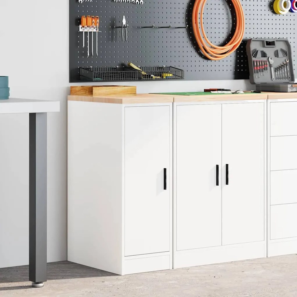 Armário de arrumação de garagem Branco 30x51x85 cm