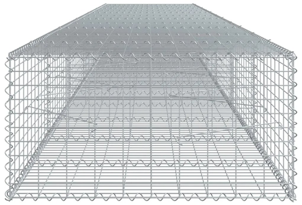 Cesto gabião com cobertura 600x100x50 cm ferro galvanizado
