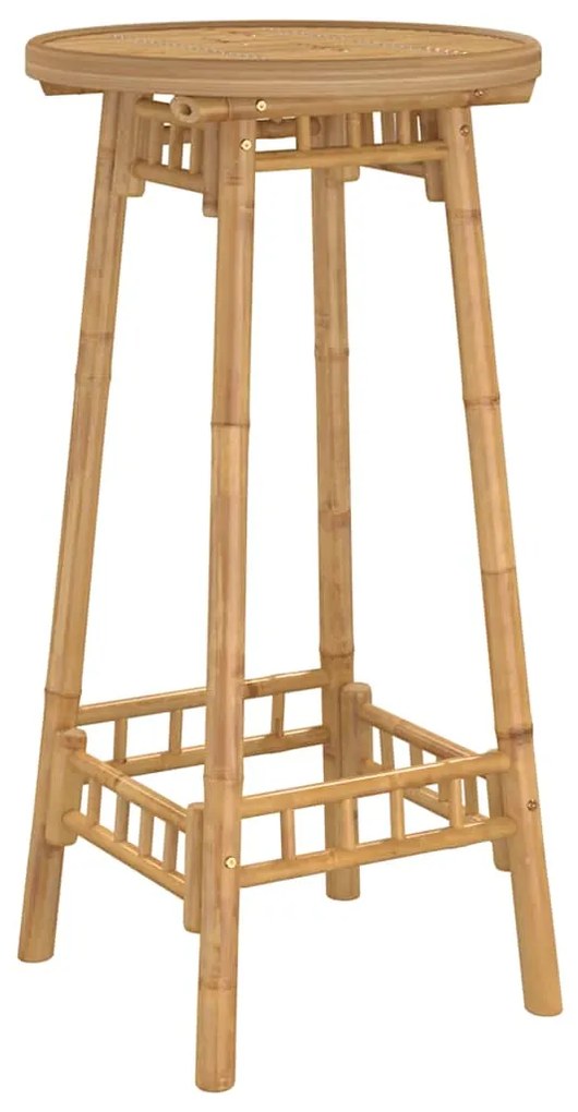 Conjunto de bar exterior de 3 peças em bambu dobrável