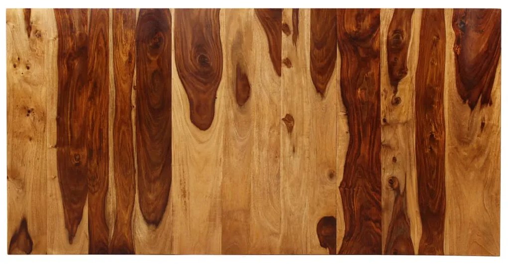 Mesa de jantar madeira de acácia maciça e aço 180 cm