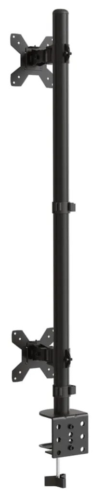 Suporte duplo para monitor VESA 75/100 mm aço preto