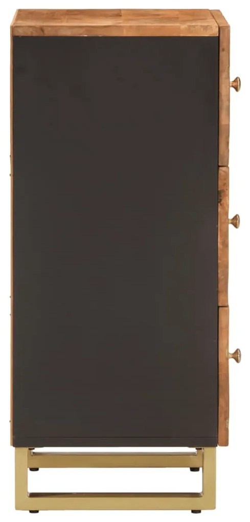 Móvel de apoio 40x33,5x75 cm mangueira maciça castanho e preto