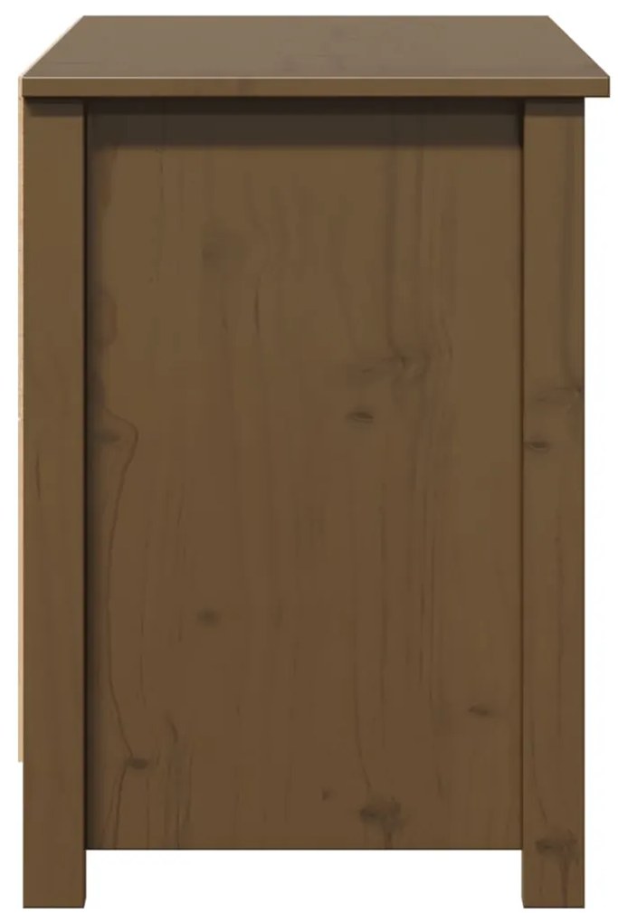 Móvel de TV 103x36,5x52 cm madeira de pinho maciça castanho mel