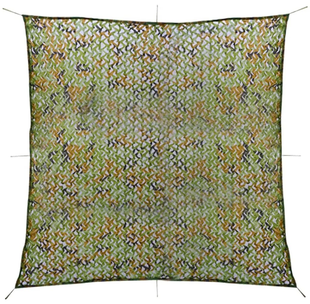 vidaXL Rede de camuflagem com saco de armazenamento 4x4 m