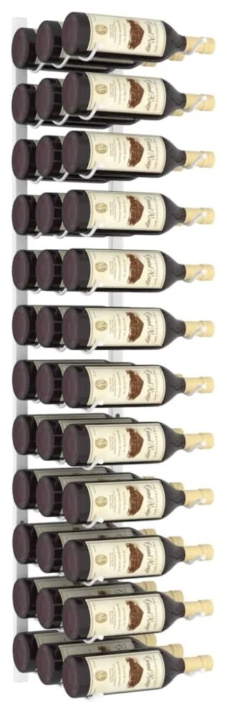 Garrafeira de parede para 36 garrafas ferro branco