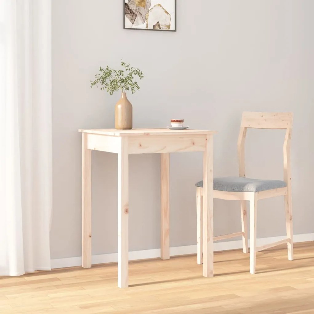 Mesa de jantar 55x55x75 cm madeira de pinho maciça