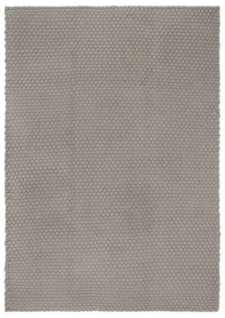 vidaXL Tapete retangular 180x250 cm algodão cinza