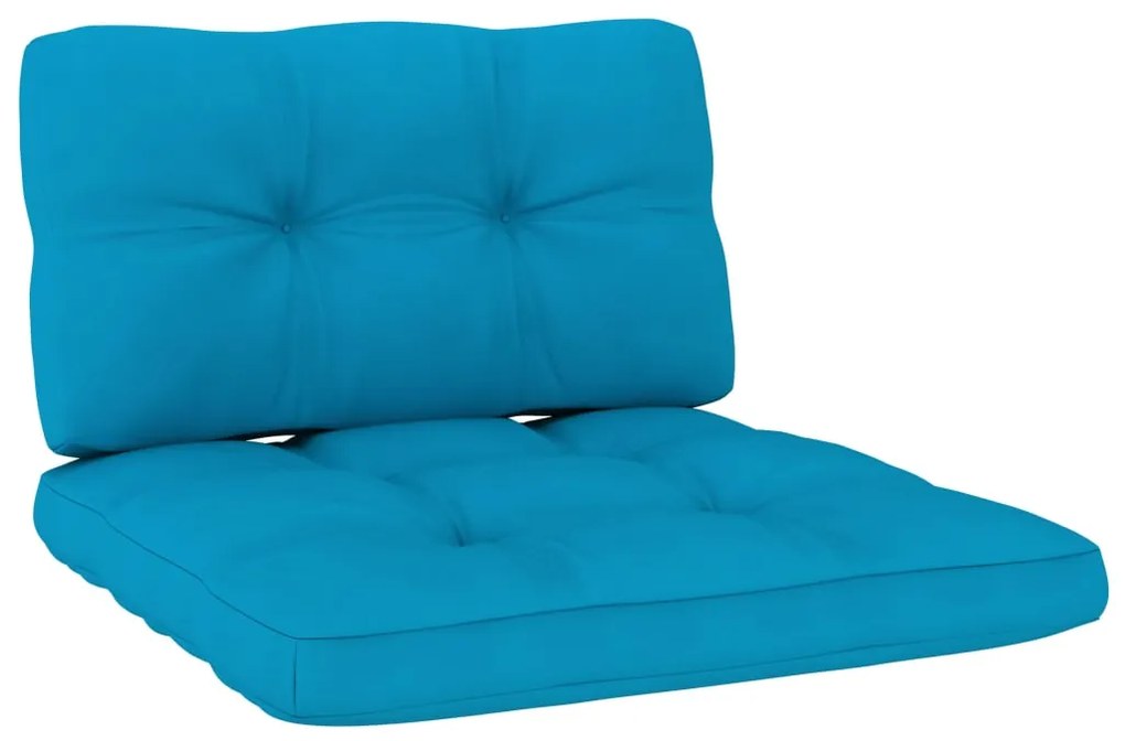vidaXL Almofadões para paletes 2 pcs tecido azul