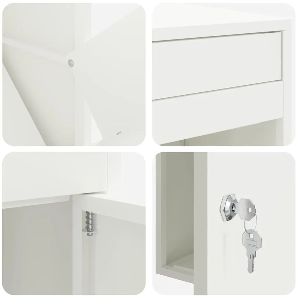 Caixa para entrega de pacotes Branco 41 x 38 x 103 cm Aço