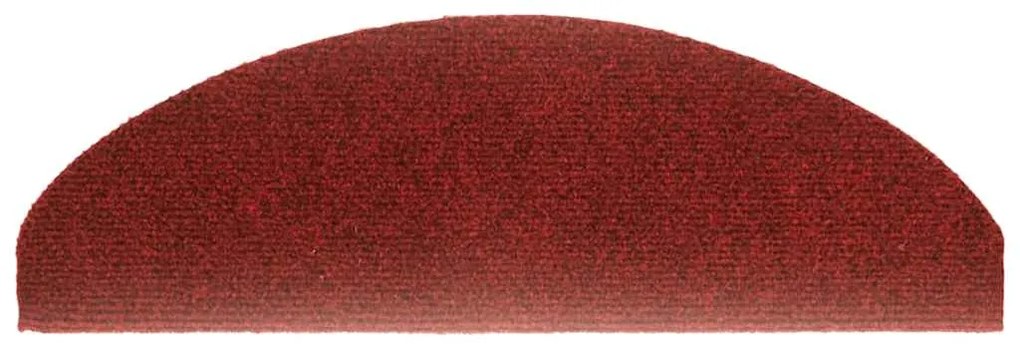 Tapetes de escada autoadesivos 30 pcs 65x21x4 cm vermelho