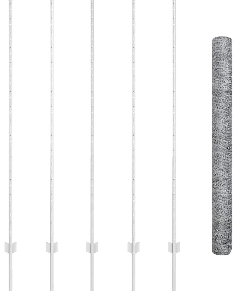 Postes de Cerca 10 pcs U-Channel 150 cm Aço Galvanizado