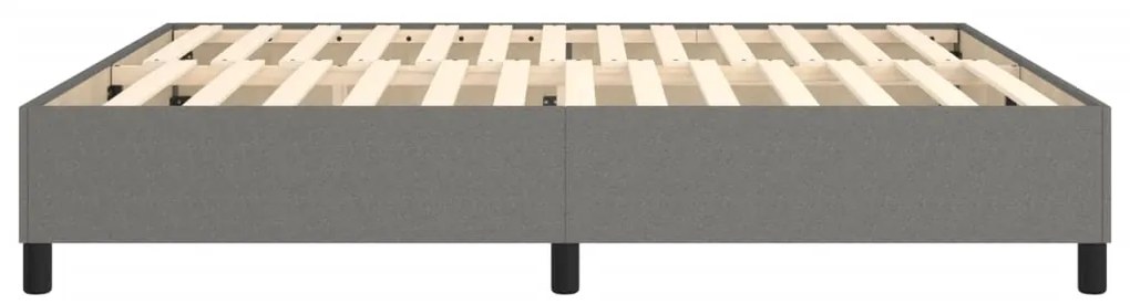 Estrutura de cama sem colchão 180x200 cm tecido cinzento-escuro