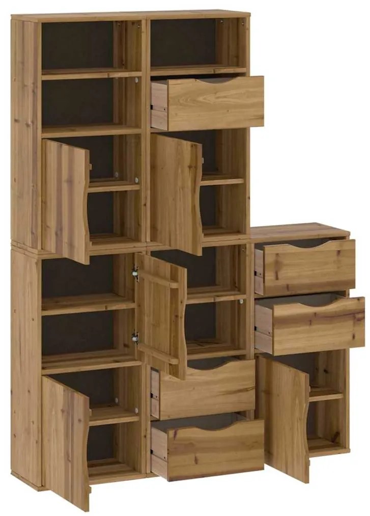 Móveis de apoio 5 pcs ODDA 40x24x79 cm pinho de madeira maciça