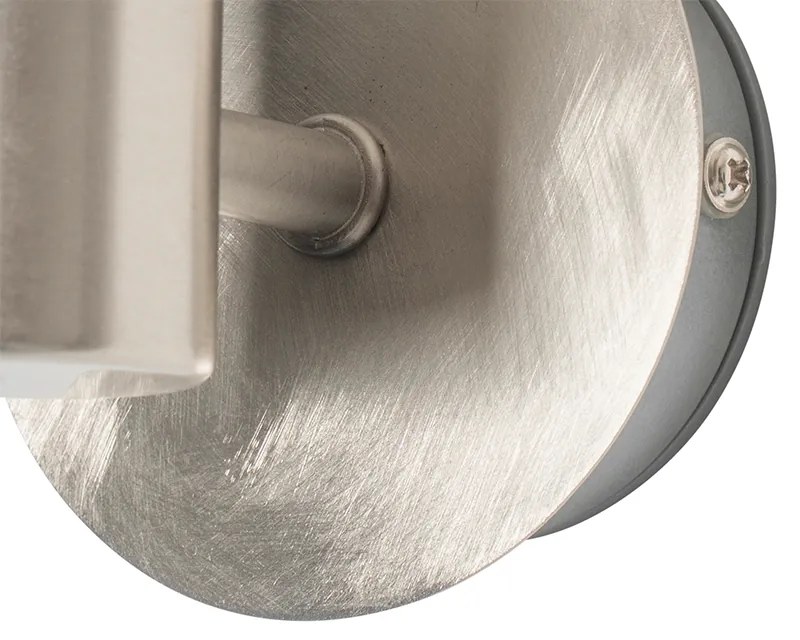 Candeeiro de parede moderno em aço IP44 - Cederic Up