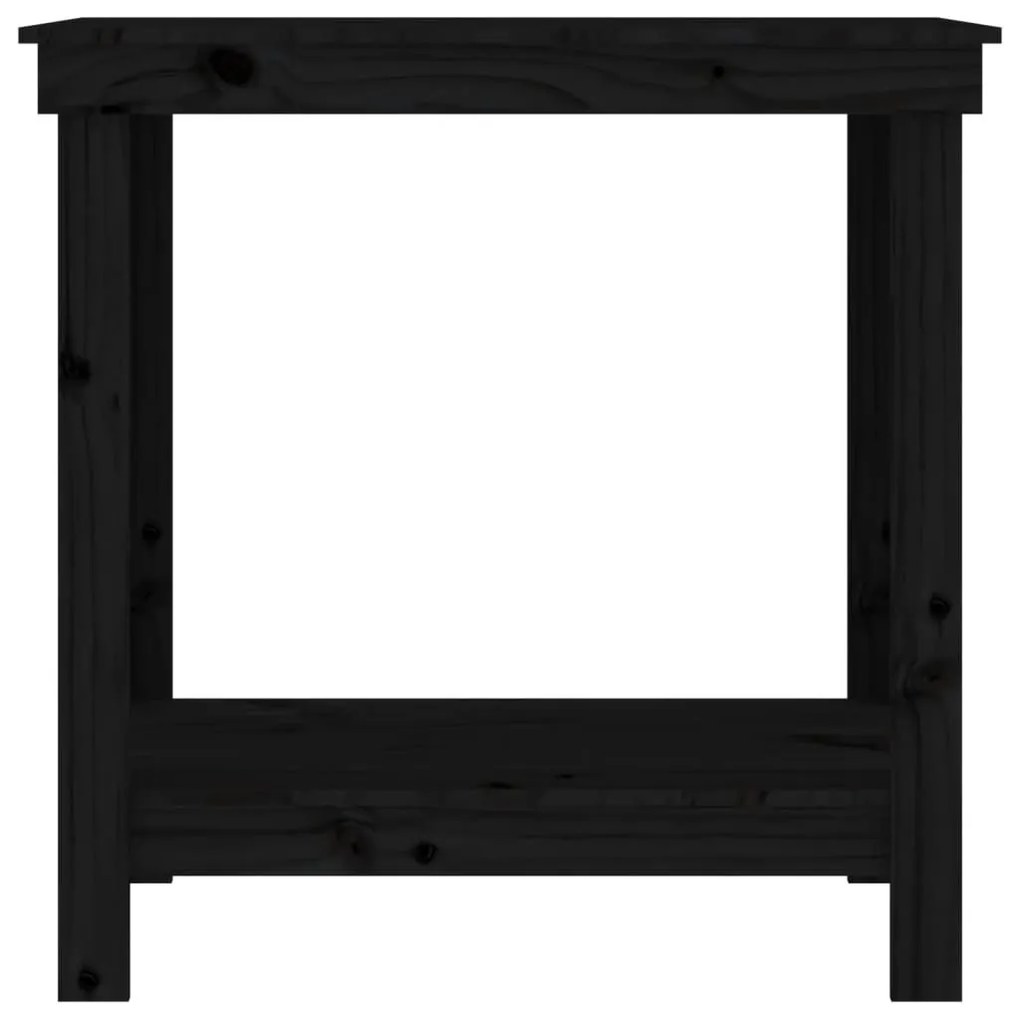 Banco de trabalho 80x50x80 cm pinho maciço preto