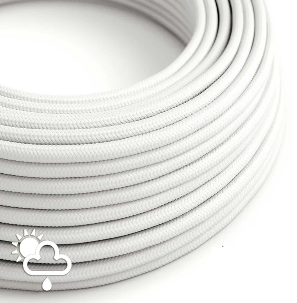Cabo Elétrico Eedondo Exterior Coberto por Viscose Branca SM01 - adequado para sistema EIVA IP65
