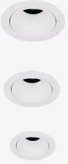 Pack De 3 Downlights Led Embutidos Com Molduras Redondas Ø5 Cm Em Alumínio Orelva Branco & Branco Cálido 2700k & 3 W & 19º - Sklum