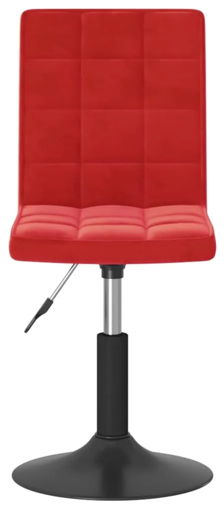 Cadeiras de jantar giratórias 2 pcs veludo vermelho tinto