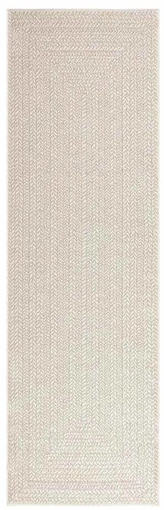 Tapete ZIZUR creme 80x250cm aspeto de juta interior e exterior