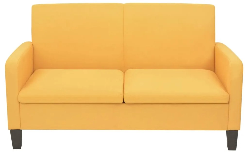 Sofá de 2 lugares 135x65x76 cm amarelo