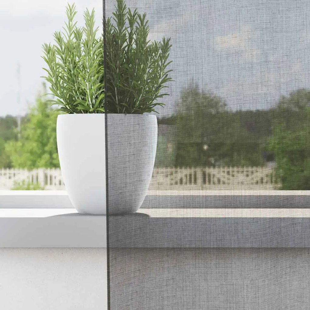 Cortinas de voile com ilhós 2 pcs cinzento-escuro 140x140 cm