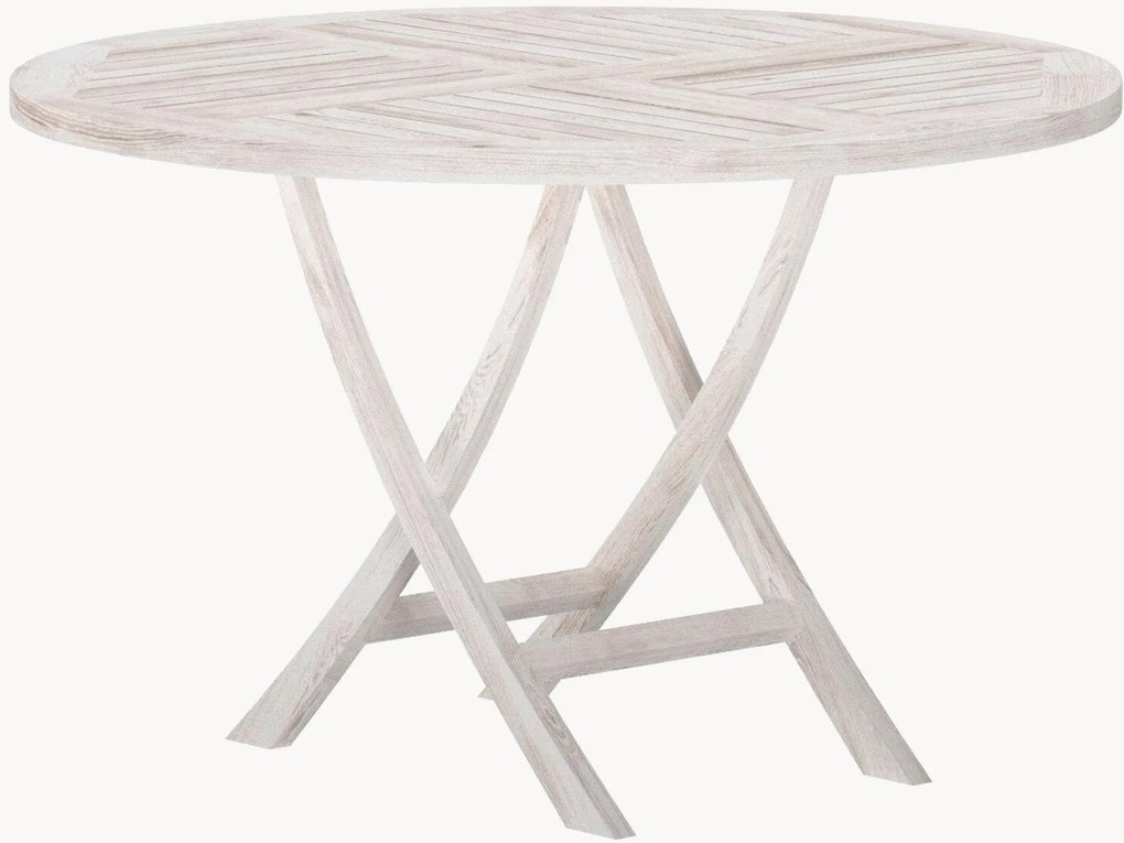 Mesa redonda de jardim em madeira de teca Kenya, Ø 120 cm