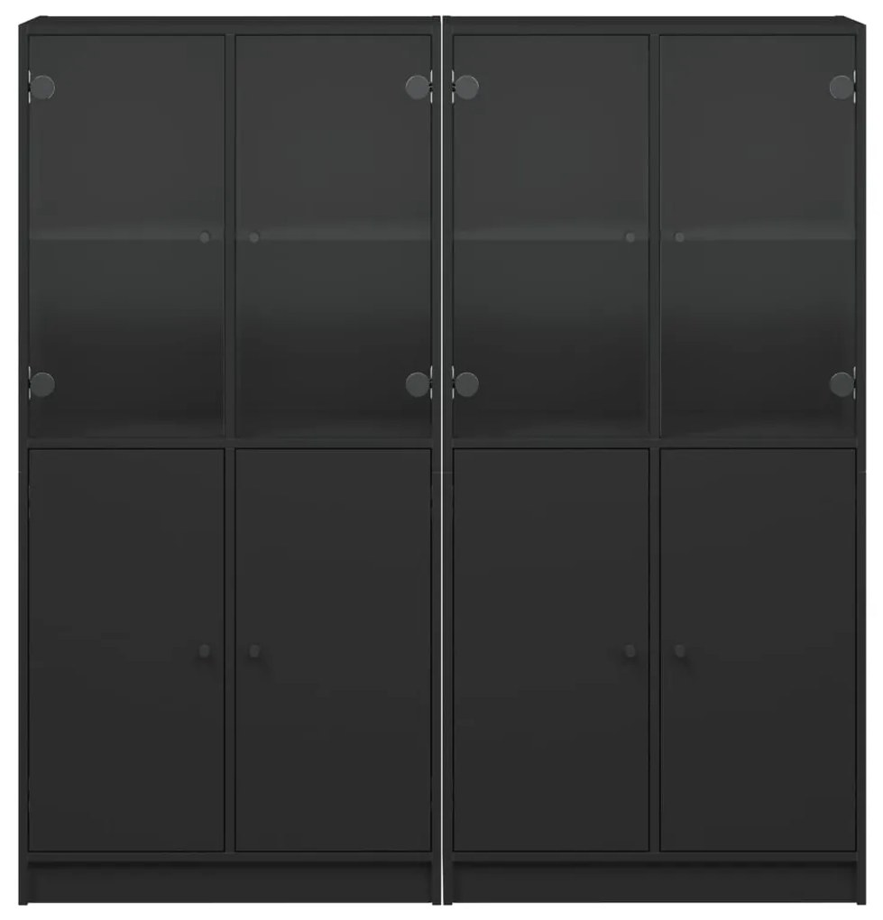 Estante c/ portas 136x37x142 cm derivados de madeira preto