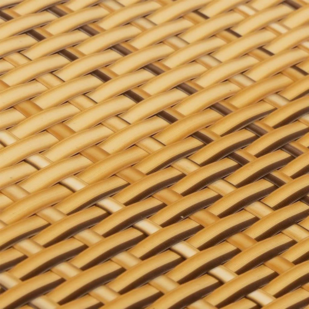Telas de varanda 10 pcs 255x19 cm vime PE castanho-claro