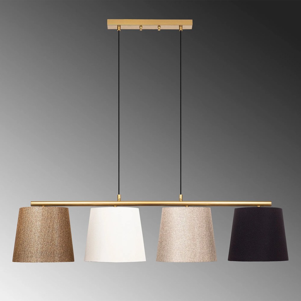 Chandelier Varlik – Dourado Brilhante – 148 x 25 cm