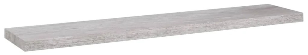 Prateleiras de parede 2 pcs 120x23,5x3,8cm MDF cinzento-cimento