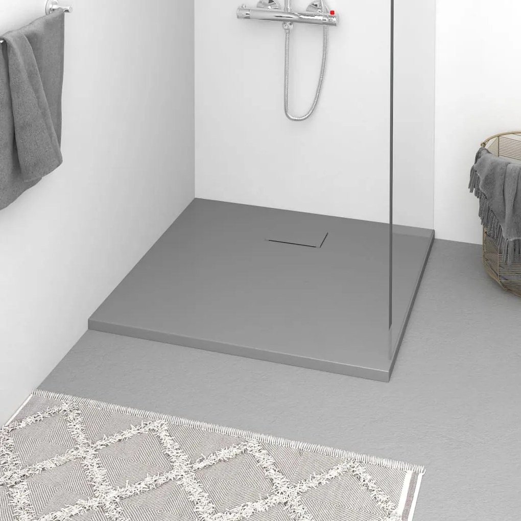 Base de chuveiro SMC 90x80 cm cinzento