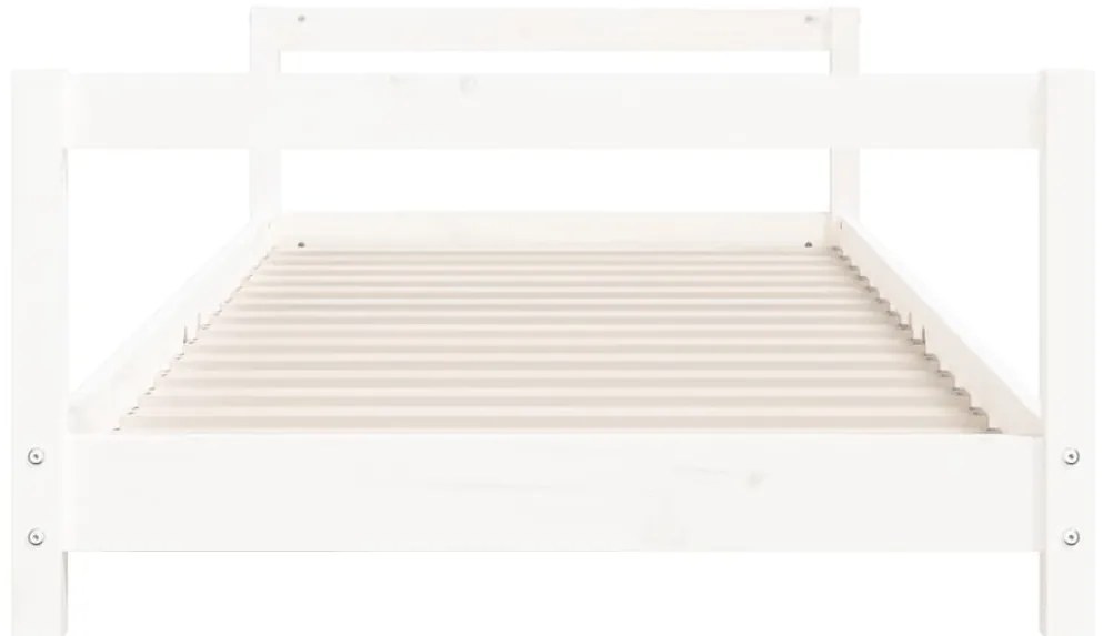 Estrutura de cama infantil 80x200 cm pinho maciço branco