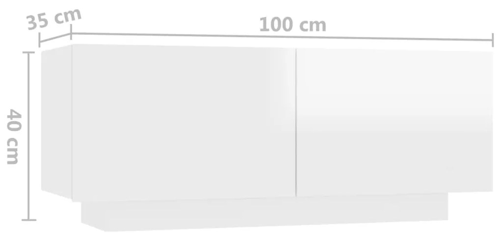 Móvel de TV Giancarlo com Luzes LED de 260cm - Branco Brilhante - Desi