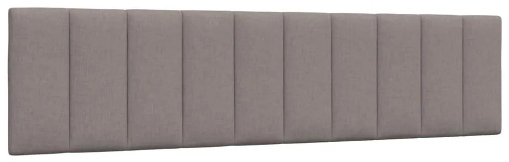 Cama sem colchão 200x200 cm tecido cinzento-acastanhado