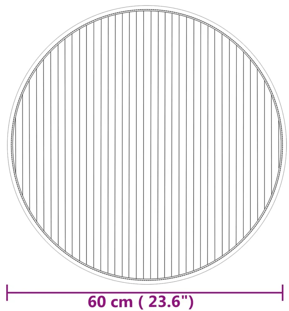 Tapete redondo 60 cm bambu natural