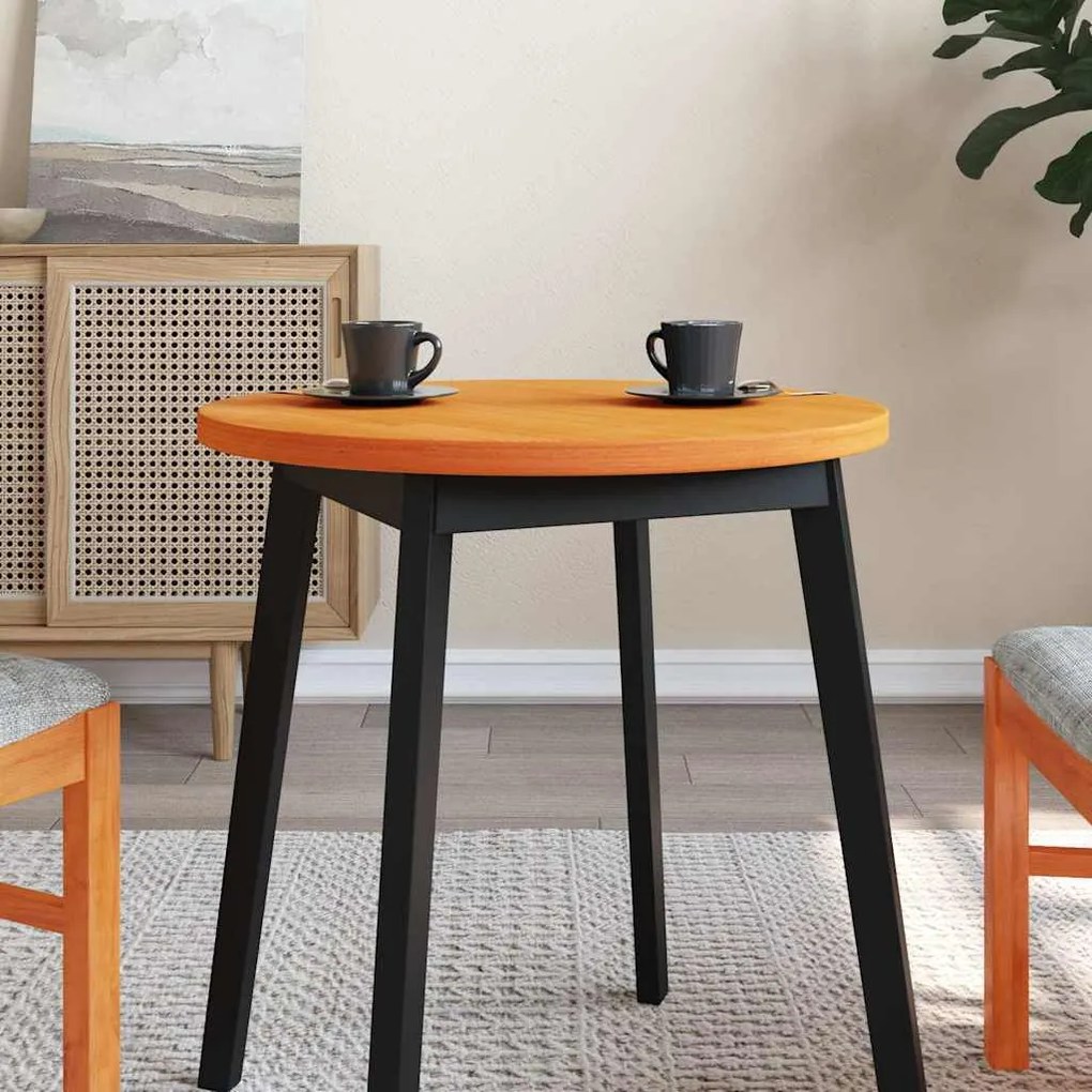 vidaXL Tampo de mesa redondo Ø60x2,5 cm pinho maciço castanho-mel