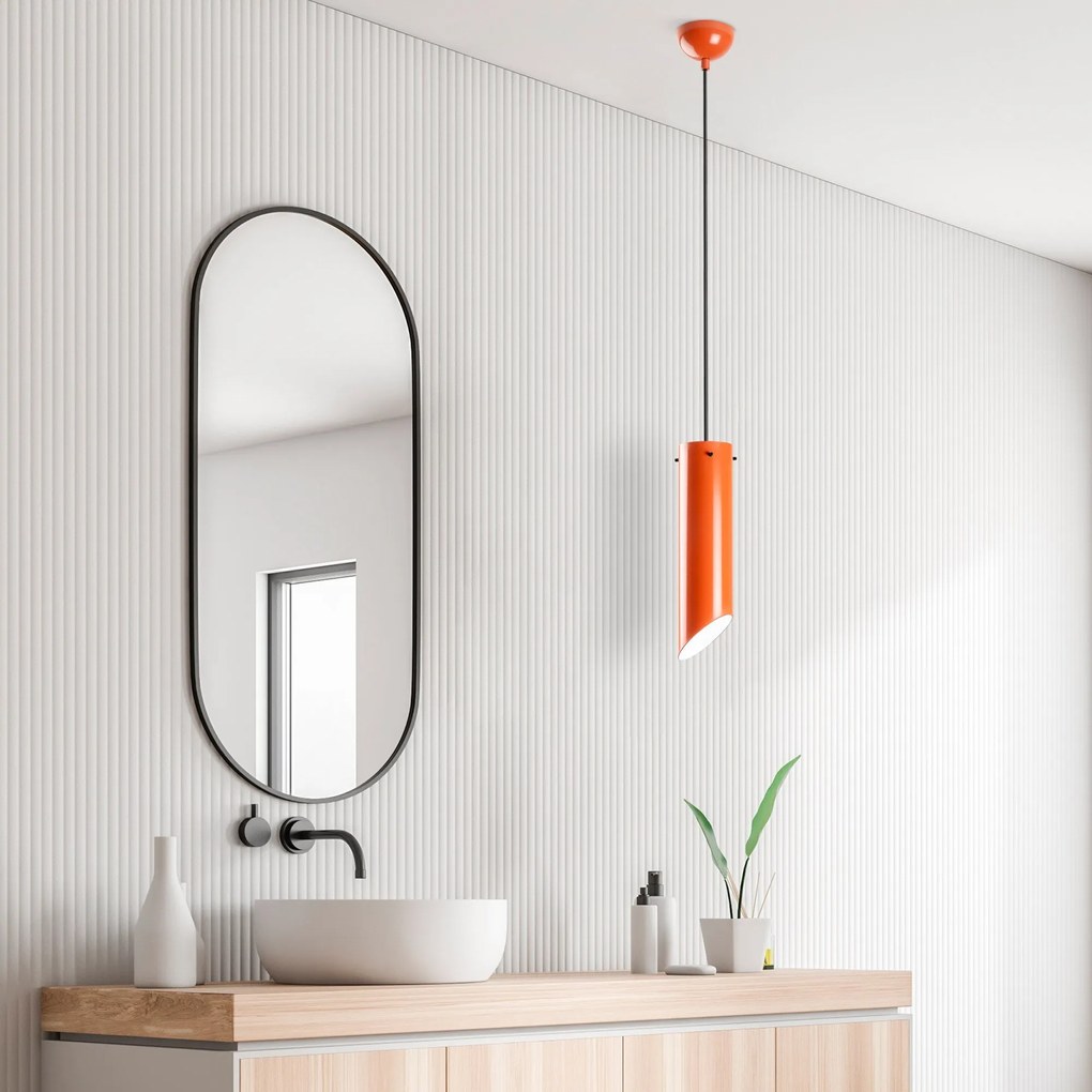 Candeeiro de Teto Kesikboru – Laranja – Ø8 h:28 cm