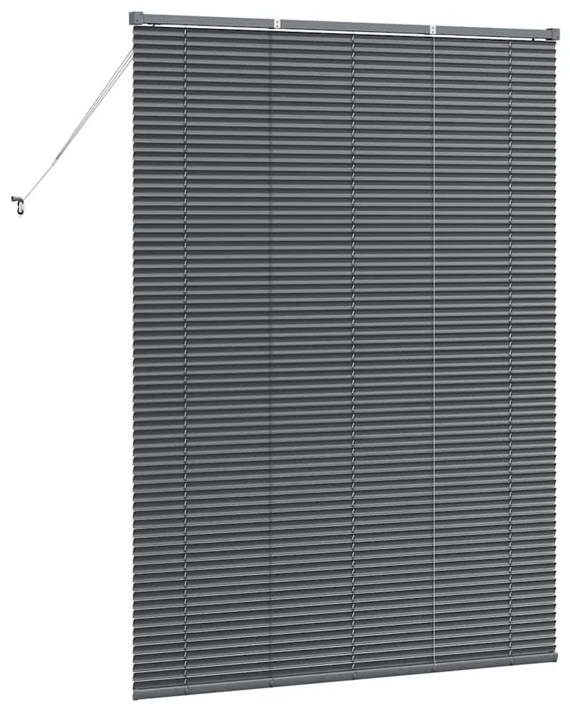 Persiana de Janela Cinzento-escuro 80 x 130 cm Alumínio